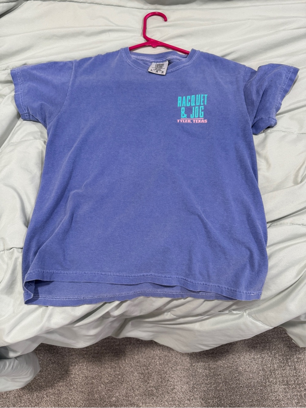Kids Purple Short-Sleeve Tee with Turquoise Logo
